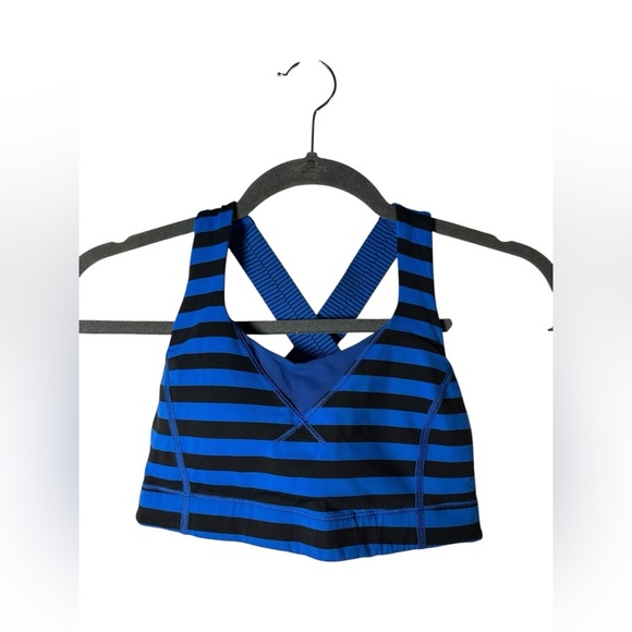 Lululemon In A Flash Bra Apex Stripe Baroque Blue Size 4 - Picture 2 of 9